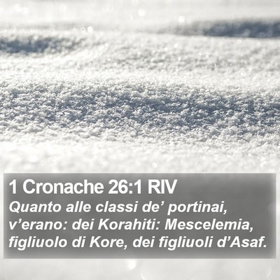 1 Cronache 26:1 RIV Bible Verse Image
