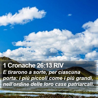 1 Cronache 26:13 RIV Bible Verse Image