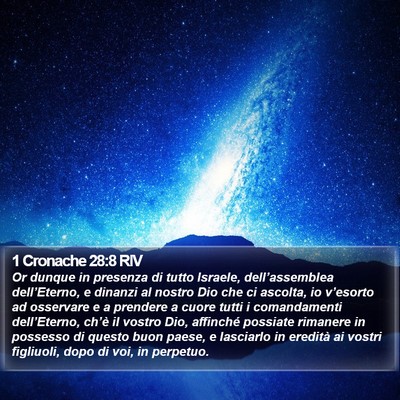 1 Cronache 28:8 RIV Bible Verse Image