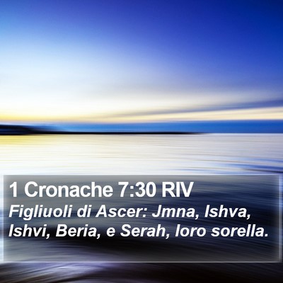 1 Cronache 7:30 RIV Bible Verse Image