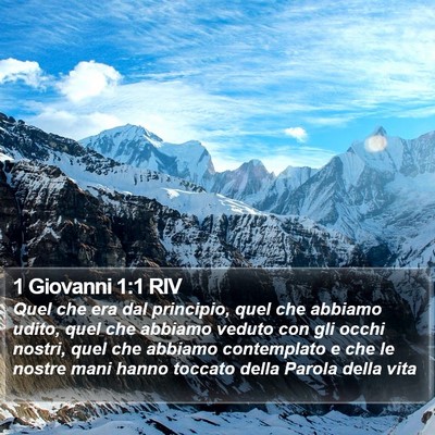 1 Giovanni 1:1 RIV Bible Verse Image