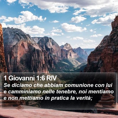 1 Giovanni 1:6 RIV Bible Verse Image