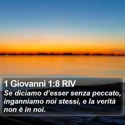1 Giovanni 1:8 RIV Bible Verse Image