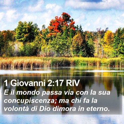 1 Giovanni 2:17 RIV Bible Verse Image