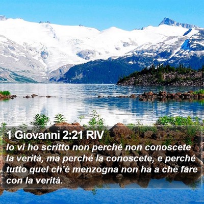1 Giovanni 2:21 RIV Bible Verse Image