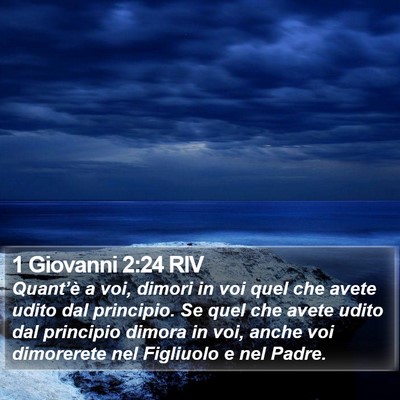 1 Giovanni 2:24 RIV Bible Verse Image