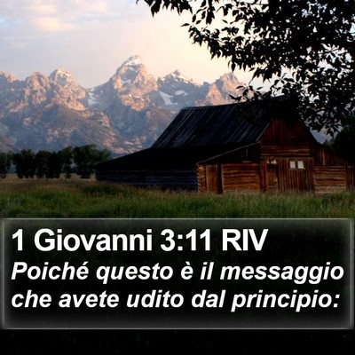 1 Giovanni 3:11 RIV Bible Verse Image