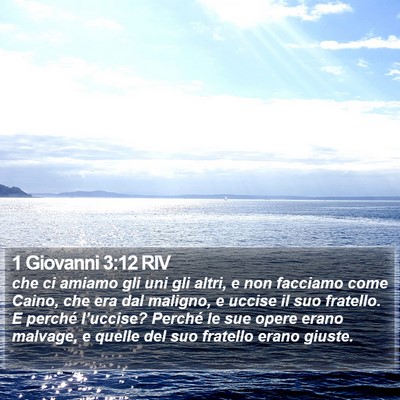1 Giovanni 3:12 RIV Bible Verse Image