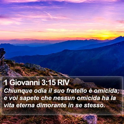 1 Giovanni 3:15 RIV Bible Verse Image