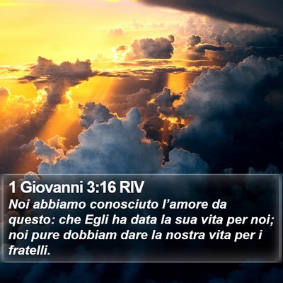1 Giovanni 3:16 RIV Bible Verse Image