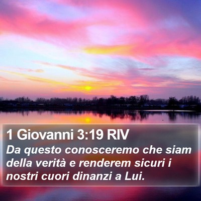 1 Giovanni 3:19 RIV Bible Verse Image