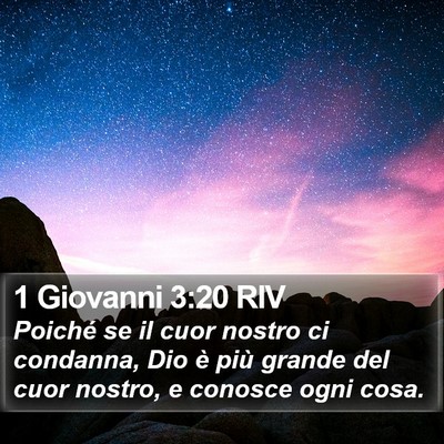 1 Giovanni 3:20 RIV Bible Verse Image