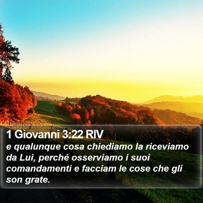 1 Giovanni 3:22 RIV Bible Verse Image