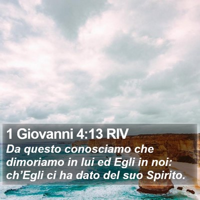 1 Giovanni 4:13 RIV Bible Verse Image