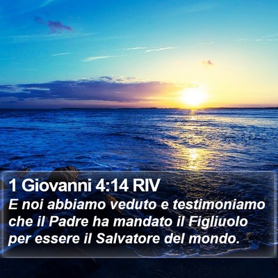 1 Giovanni 4:14 RIV Bible Verse Image