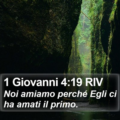 1 Giovanni 4:19 RIV Bible Verse Image
