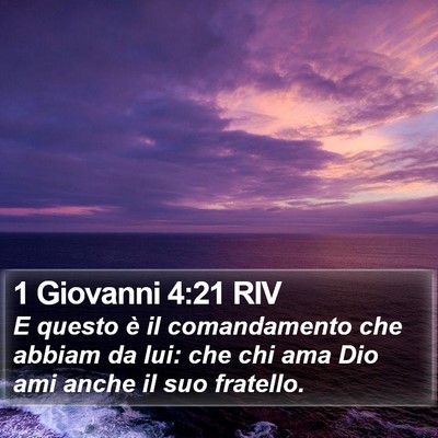 1 Giovanni 4:21 RIV Bible Verse Image
