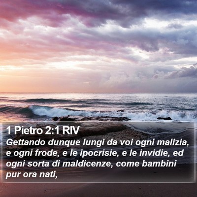 1 Pietro 2:1 RIV Bible Verse Image