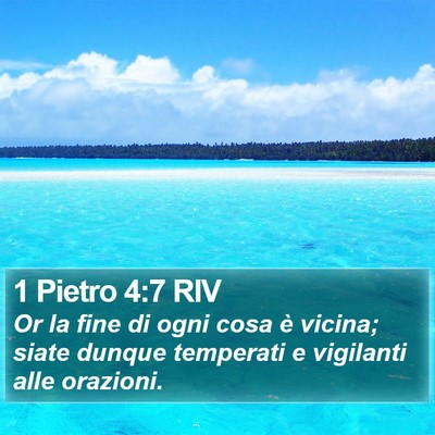 1 Pietro 4:7 RIV Bible Verse Image
