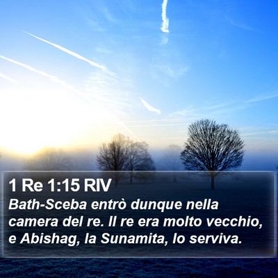1 Re 1:15 RIV Bible Verse Image