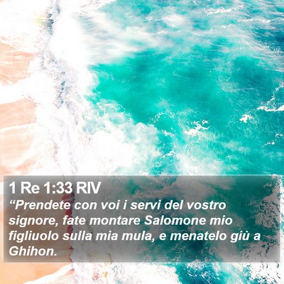 1 Re 1:33 RIV Bible Verse Image