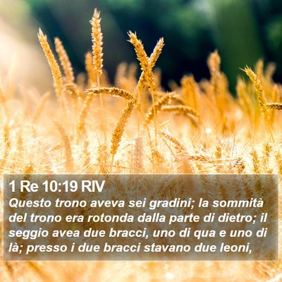 1 Re 10:19 RIV Bible Verse Image
