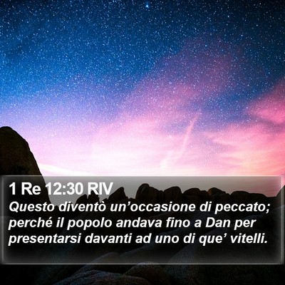 1 Re 12:30 RIV Bible Verse Image