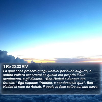 1 Re 20:33 RIV Bible Verse Image