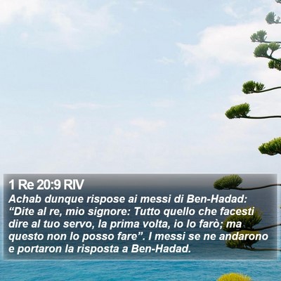 1 Re 20:9 RIV Bible Verse Image
