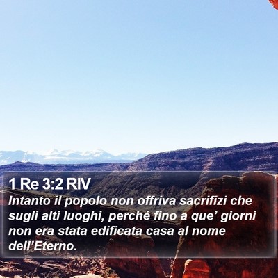 1 Re 3:2 RIV Bible Verse Image