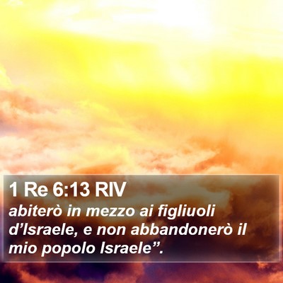 1 Re 6:13 RIV Bible Verse Image