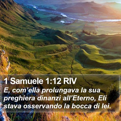 1 Samuele 1:12 RIV Bible Verse Image