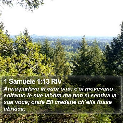 1 Samuele 1:13 RIV Bible Verse Image
