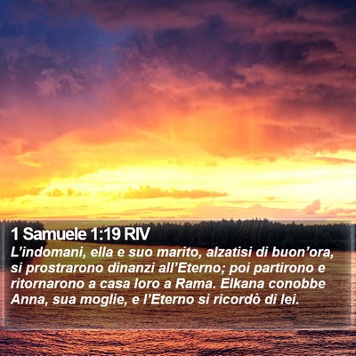 1 Samuele 1:19 RIV Bible Verse Image