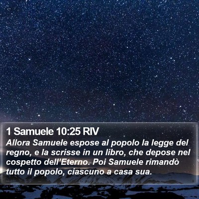 1 Samuele 10:25 RIV Bible Verse Image