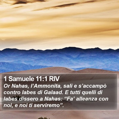 1 Samuele 11:1 RIV Bible Verse Image