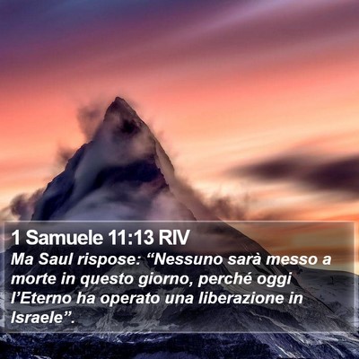 1 Samuele 11:13 RIV Bible Verse Image