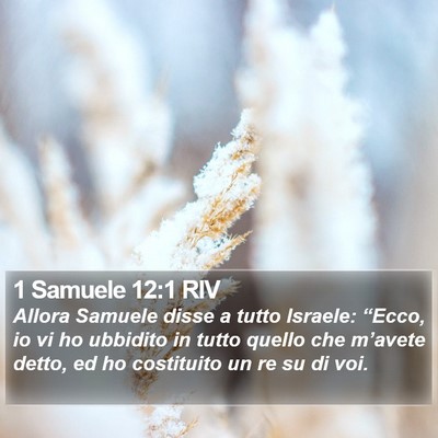 1 Samuele 12:1 RIV Bible Verse Image