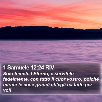 1 Samuele 12:24 RIV Bible Verse Image