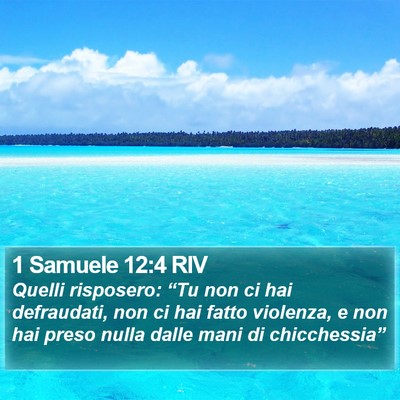 1 Samuele 12:4 RIV Bible Verse Image