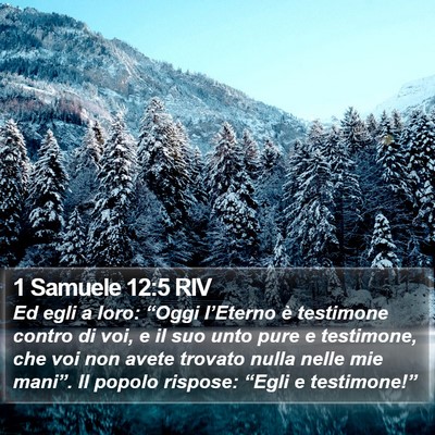 1 Samuele 12:5 RIV Bible Verse Image