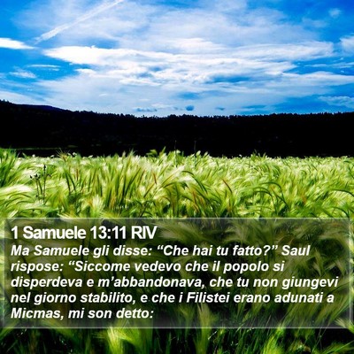 1 Samuele 13:11 RIV Bible Verse Image