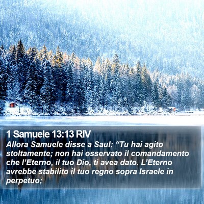 1 Samuele 13:13 RIV Bible Verse Image