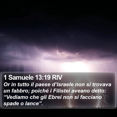 1 Samuele 13:19 RIV Bible Verse Image