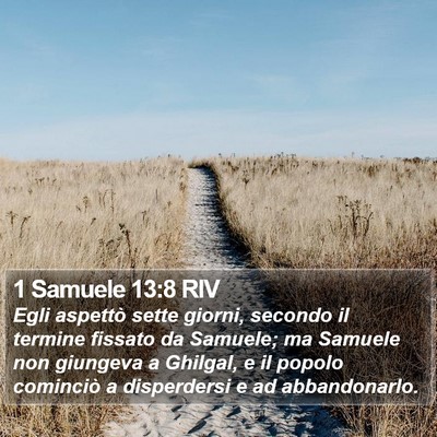 1 Samuele 13:8 RIV Bible Verse Image