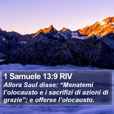 1 Samuele 13:9 RIV Bible Verse Image