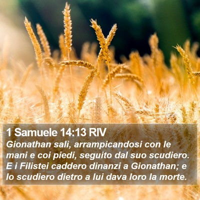 1 Samuele 14:13 RIV Bible Verse Image