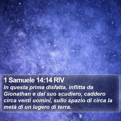1 Samuele 14:14 RIV Bible Verse Image