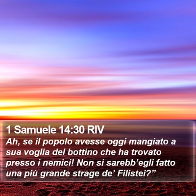 1 Samuele 14:30 RIV Bible Verse Image