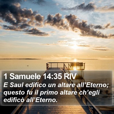 1 Samuele 14:35 RIV Bible Verse Image